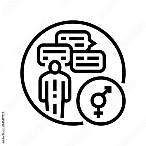 microaggressions line icon vector illustration