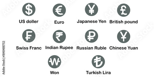 Dollar and euro financial icon illustration, showing online payment symbols, digital wallet graphics, currency signs, and earnings coin visuals, suitable for banking, finance, and economic design