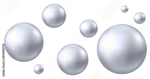 Shiny gray metal bubble.