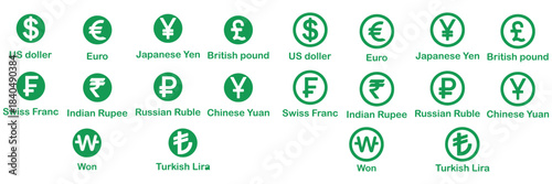 Dollar and euro financial icon illustration, showing online payment symbols, digital wallet graphics, currency signs, and earnings coin visuals, suitable for banking, finance, and economic design