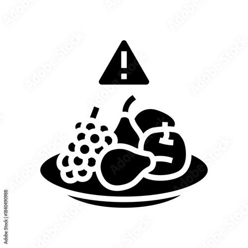 food allergies glyph icon vector illustration