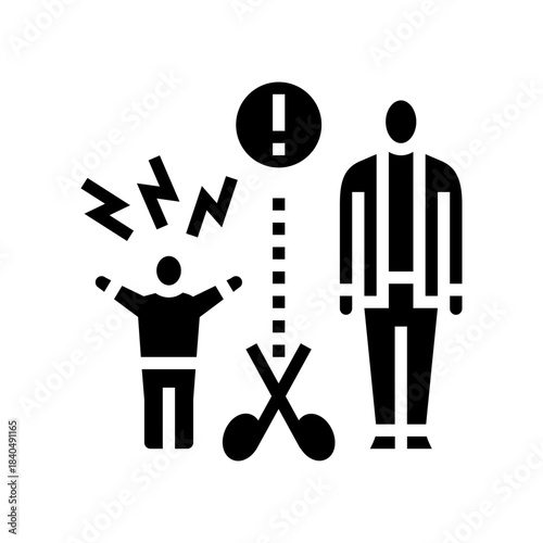 separation anxiety glyph icon vector illustration