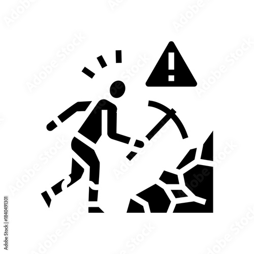 child labor glyph icon vector illustration