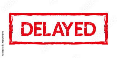 Delayed ink rubber stamp grunge effect. Emblem in retro style.