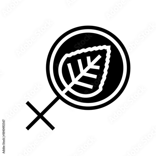 ecofeminism glyph icon vector illustration