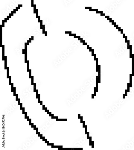 Call phone 8-bit pixel icon. Vector illustration.