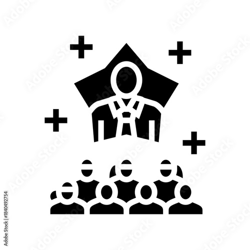 male privilege glyph icon vector illustration
