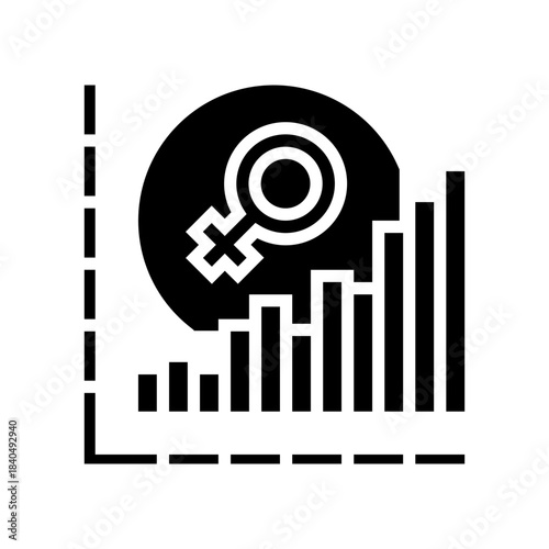 gender mainstreaming glyph icon vector illustration