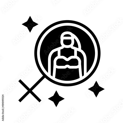body positivity glyph icon vector illustration