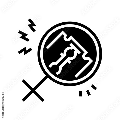female genital mutilation fgm glyph icon vector illustration