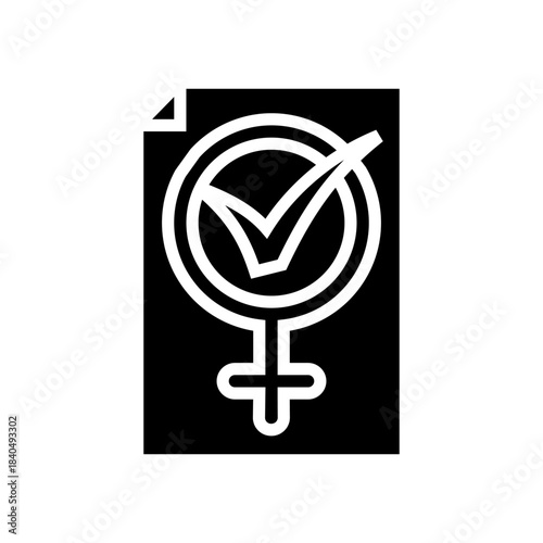 womens suffrage glyph icon vector illustration