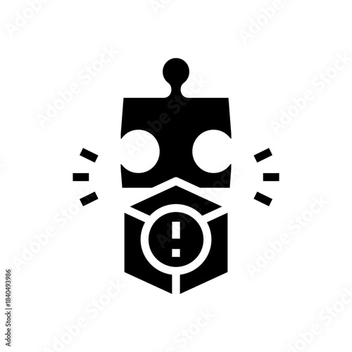 product market fit issues startup glyph icon vector illustration