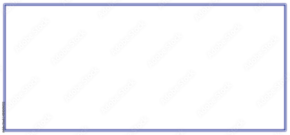Obraz premium Empty white rectangle with blue outline on a clean background Vector