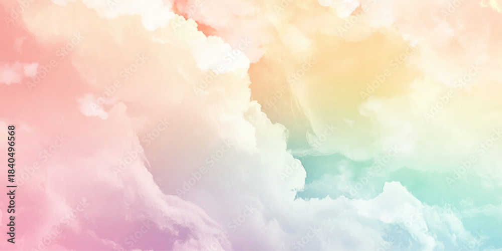 Fototapeta premium Sky clear gradient pastel sky background. Freedom concept. Vector illustration.