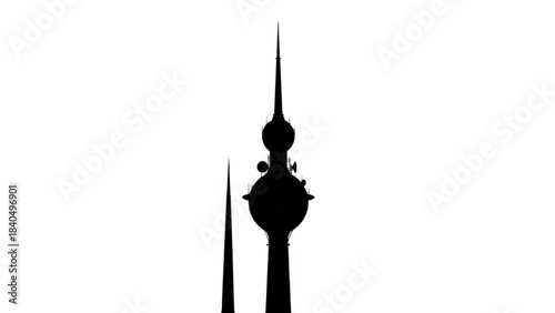 Old fishing hook with needle and thread isolated on a white background