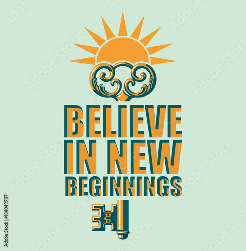 Believe In New Beginnings: Motivational T-Shirt Design Collection