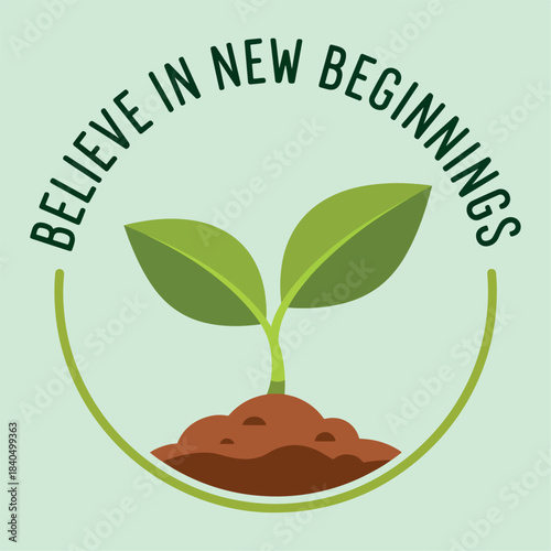 Believe In New Beginnings: Motivational T-Shirt Design Collection