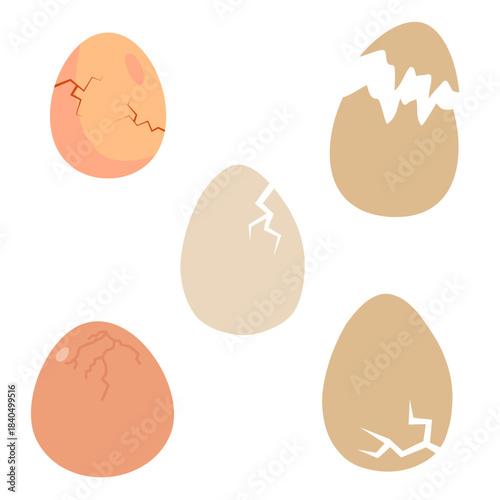 Minimal cracked icons representing breakage, damage, fractures, surface cracks, danger, caution, risks.”
