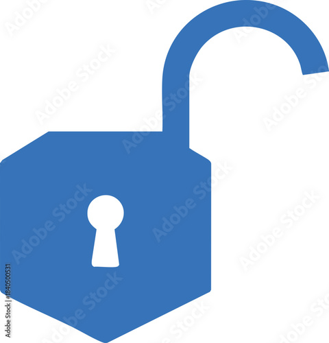 secure unlock padlock icon for privacy, access, and protection