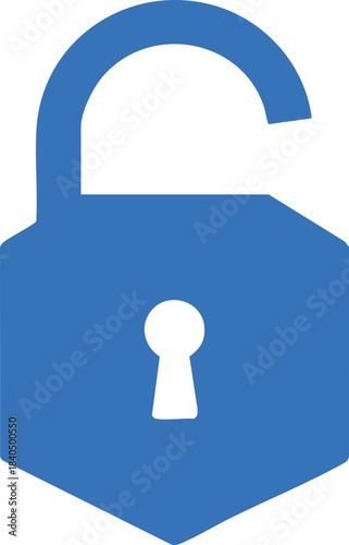 secure unlock padlock icon for privacy, access, and protection