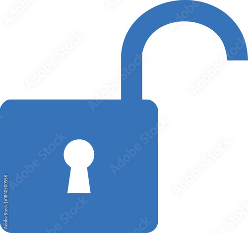 secure unlock padlock icon for privacy, access, and protection