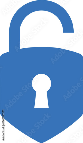 secure unlock padlock icon for privacy, access, and protection