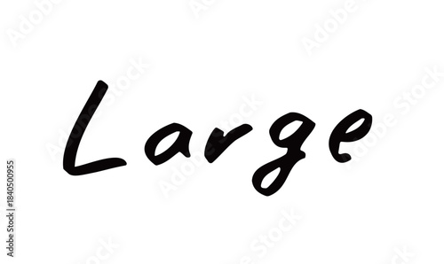 手書き文字「Large」｜大きさやサイズ感をやさしく表現した英字ロゴ素材