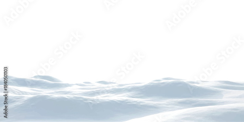 Fényképezés Serene Snowy Landscape with Gentle Waves of Snow
