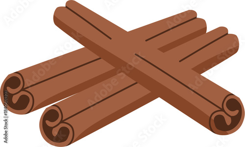 Cinnamon Sticks Still Life - Culinary Spice Illustration