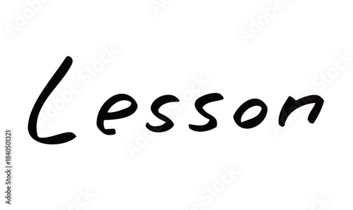 手書き文字「Lesson」｜レッスンを伝えるナチュラルなロゴ素材