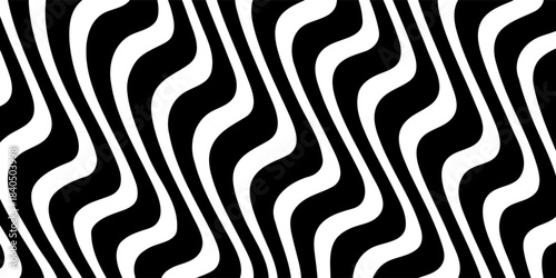 Abstract background parallel black lines on noise surface in perspective. Vector illustration. Illusion lines concept on white.