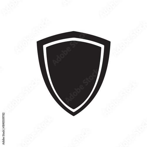 Shield Icon in Simple Flat Design with Black and White Color Scheme on Isolated White Background for Security Logo Free Download Shield Icon in Simple Flat Design with Black and White Color Scheme on Isolated White Background for Security Logo - GFXLoad