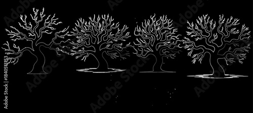 Silhouette of Person Relaxing in Hammock Under Tree Serene Leisure