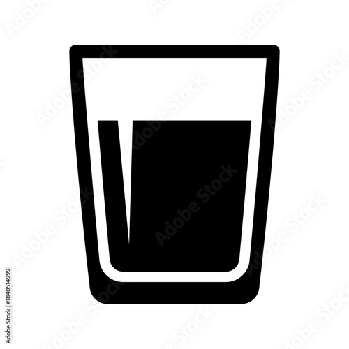 Water Glass Icon for Drink, Hydration, and Refreshment