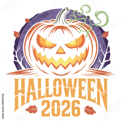 Scary Pumpkin Jack O’Lantern Halloween 2026 Artwork