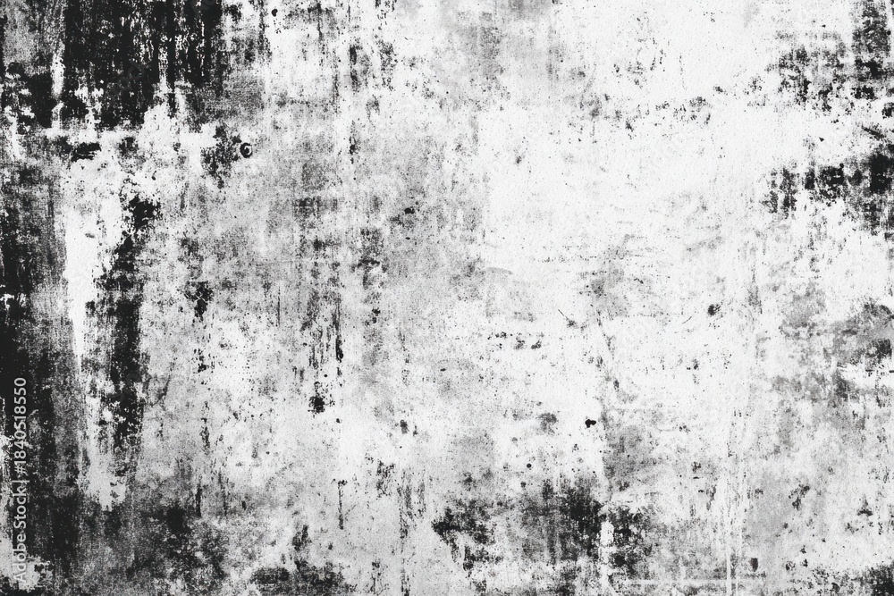 Fototapeta premium abstract black and white background with textured elements showcasing contrasts and worn areas for creative inspiration