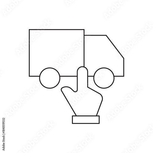 Hand Gesture Selecting Package Delivery Service