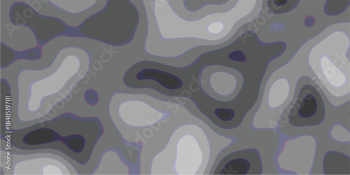 Grayscale abstract topographic contour map with subtle color accents and a smooth gradient effect, representing depth and form