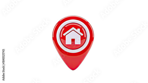 Free Download Home Location Pin Icon on White Background - GFXLoad