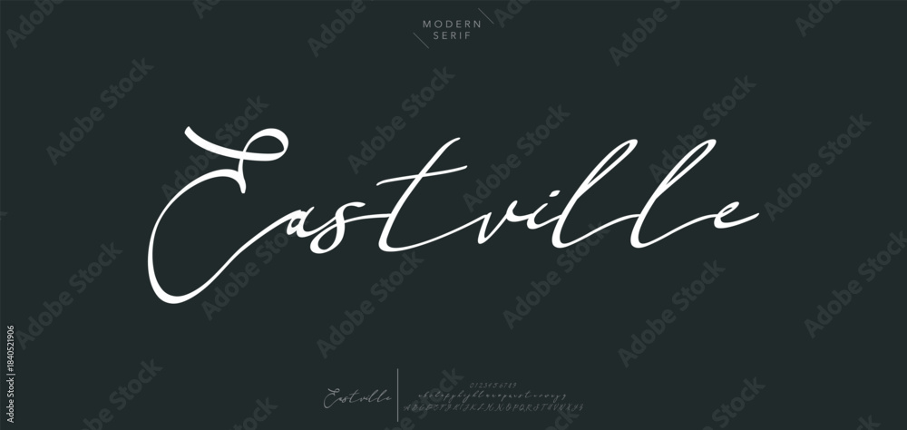 Fototapeta premium A sophisticated and elegant font with flowing, sharp curves.