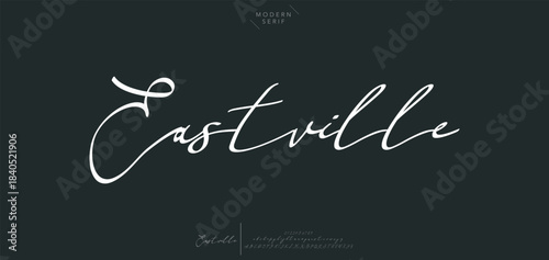 A sophisticated and elegant font with flowing, sharp curves.