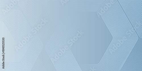 Abstract hexagon lines on gray background. Geometric stripe line art design for poster, brochure, cover, website, banner.