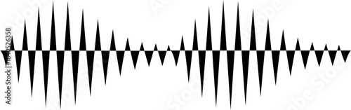 Digital Sound Wave and ECG Heart Pulse Line Illustration – Blue Music Equalizer Graph, Audio Frequency Spectrum, Futuristic Medical Technology Waveform, Radio Signal Pattern, Abstract City Backdrop Ve