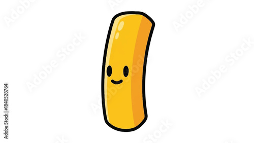 Cute Cartoon Yellow Food Stick Character.