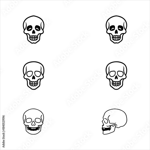 A Warning Toxic Skull Icon Symbol, Showcasing Danger and Poison in a Flat Design Minimalist Vector for Security Health Success Hazard Abstract Tattoo.
