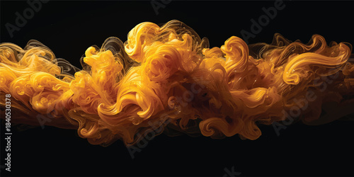 A dramatic shot of a blazing inferno with orange and yellow flames reaching into the black air, symbolizing danger, burning heat, and raw energy
