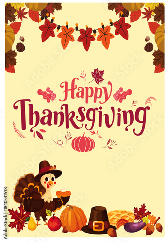 Thanksgiving card eps file, Thanksgiving Day