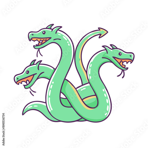 vector illustration of a cartoon snake