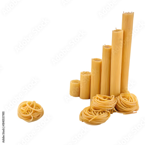 Italian Dry Pasta Variety - Culinary Food on transparent background