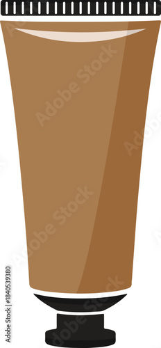 Illustration of a cosmetic cream or paint tube isolated on transparent background